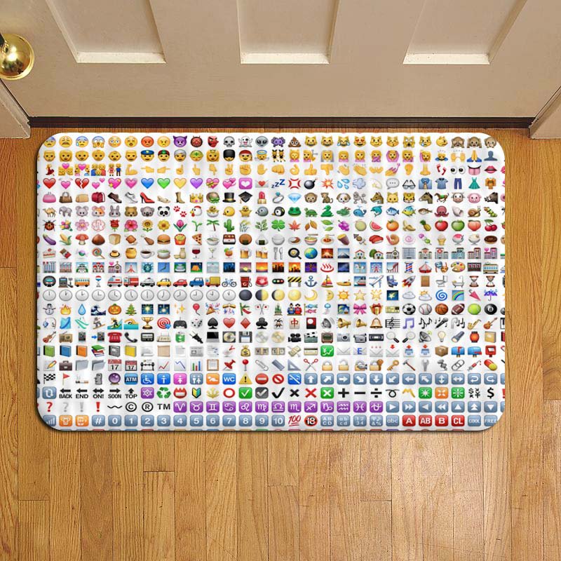 Emoji Smileys Emoticons Foot Mat Doormat Rug Door Steps
