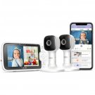 Hubble Connected Nursery Pal Cloud Twin Smart 5 Local and WiFi Baby Monitor with 2 Cameras