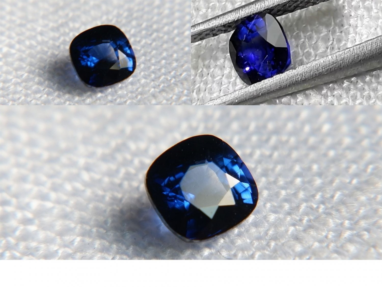 0.47 ct GIA vivid Royal Blue Sapphire, unheated| GIA Premium handcrafted square cushion cut Sri Lank