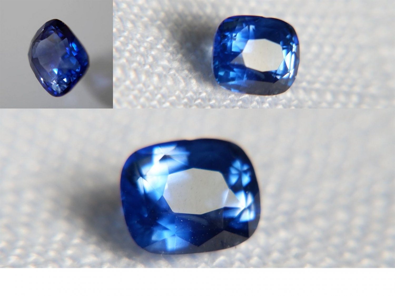 0.90 ct GIA vivid Royal Blue Sapphire, GIA Premium handcrafted rectangular cushion cut Sri Lanka
