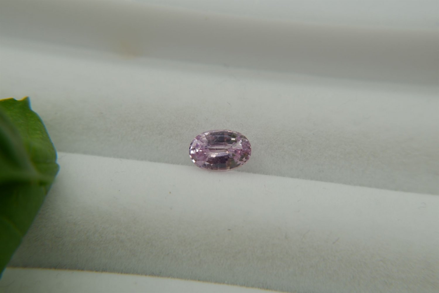 1.35 ct  Pastel Pink Sapphire, handcrafted cut premium handcrafted checkerboard table, oval antique 