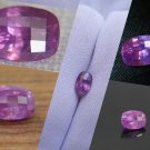 1.59 ct  Tri-color Pink/Purple/Red Sapphire, GIA premium handcrafted checkerboard table, antique rec