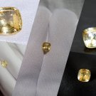 1.06 ct  Vivid Yellow handcrafted Sapphire, GIA premium handcrafted square cushion tableless lustrou