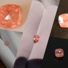 1.08 ct CSL Padparadscha Sapphire Vivid Sunset,unheated,GIA premium handcrafted cushion with lustrou