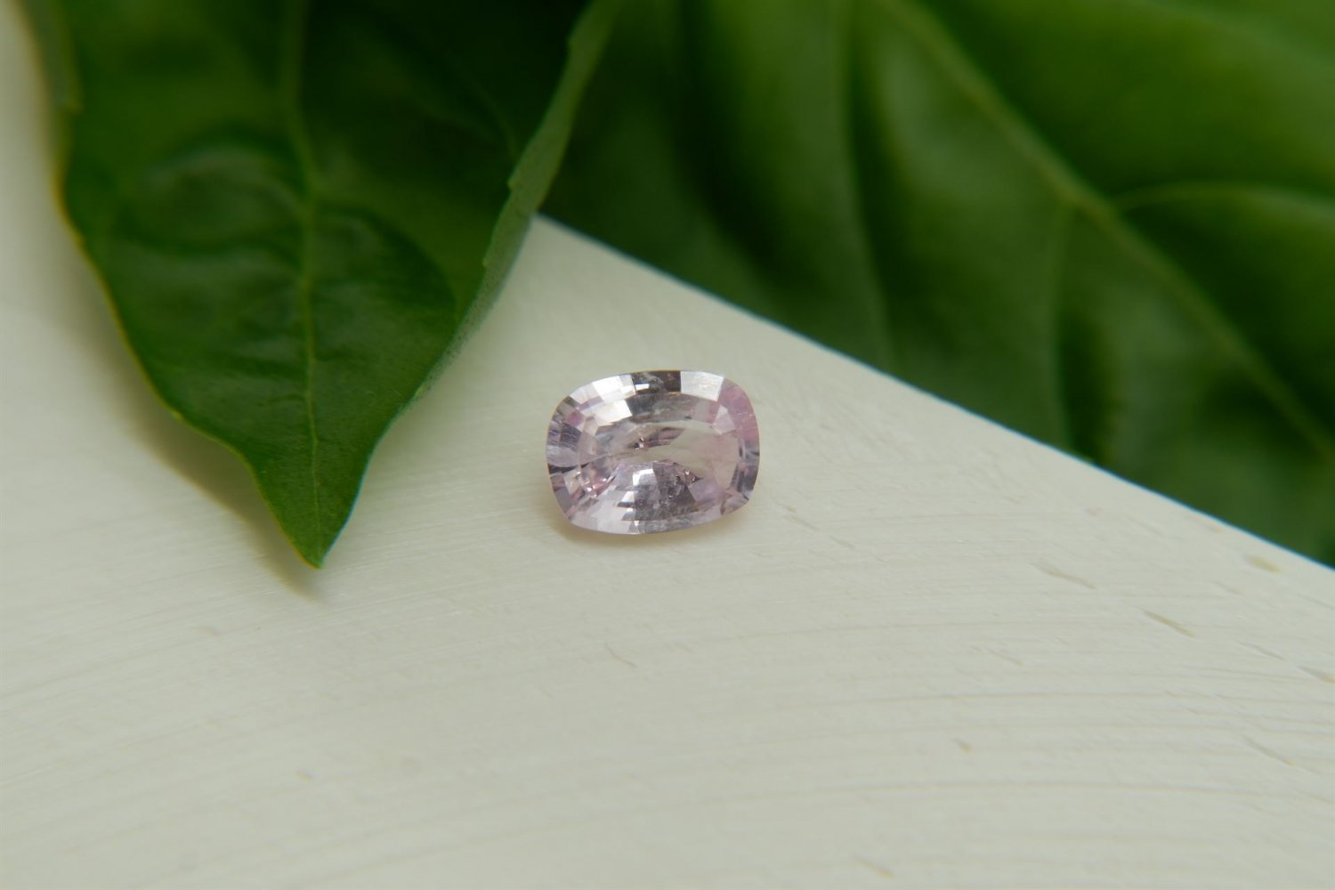 0.90 ct  Pastel Pink Sapphire, handcrafted cut premium handcrafted checkerboard cushion, cushion rec