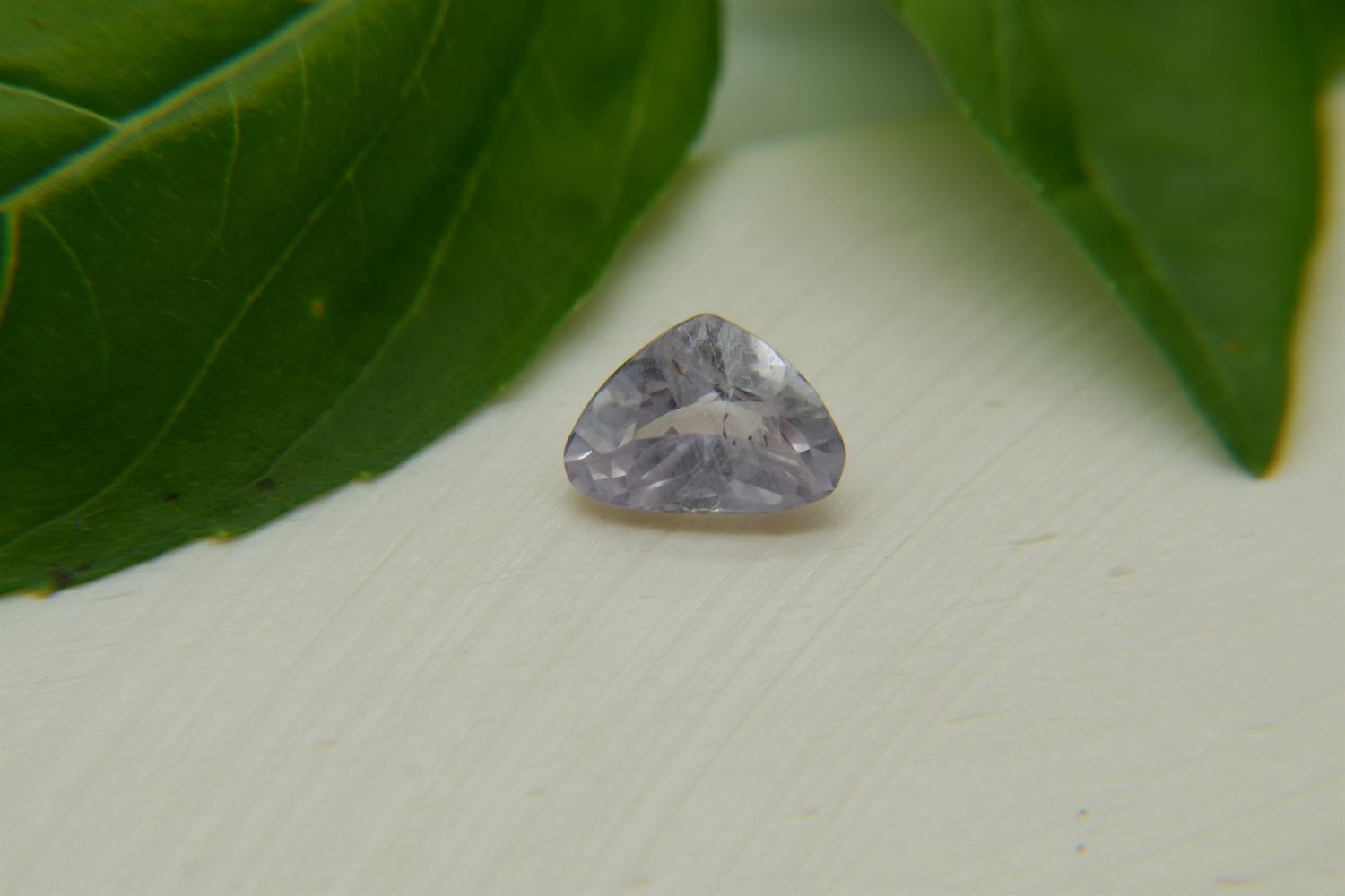1.40 ct  Pastel Violet Sapphire, handcrafted cut premium handcrafted triangular cut with lustrous fi