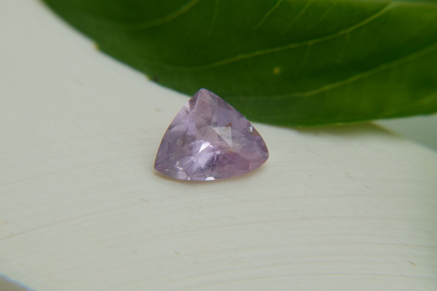 2.05 ct  Pastel Violet Sapphire, handcrafted cut premium handcrafted triangular cut Sri Lanka