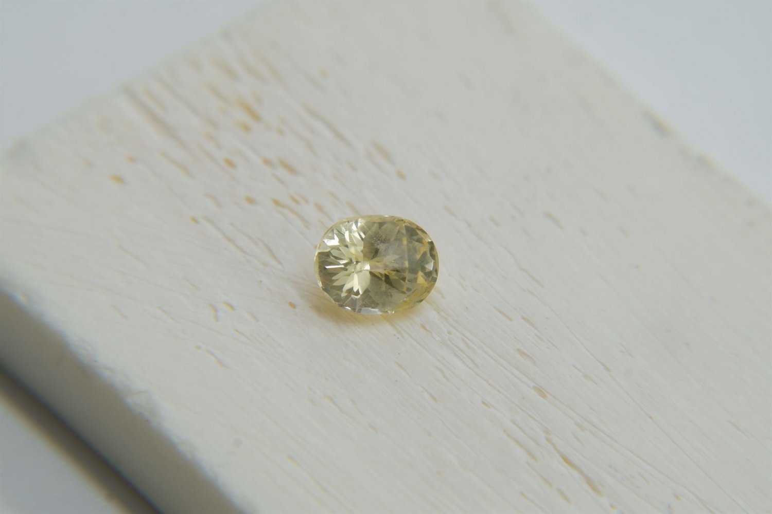 1.10 ct  PREMIUM: Vivid Lemon Yellow Sapphire premium handcrafted designer cut, brilliance oval cut 