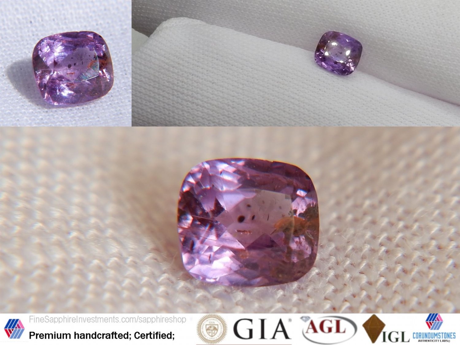 1.05 ct  Ruby Purple, untreated, loose, GIA rectangular cushion step cut Madagascar