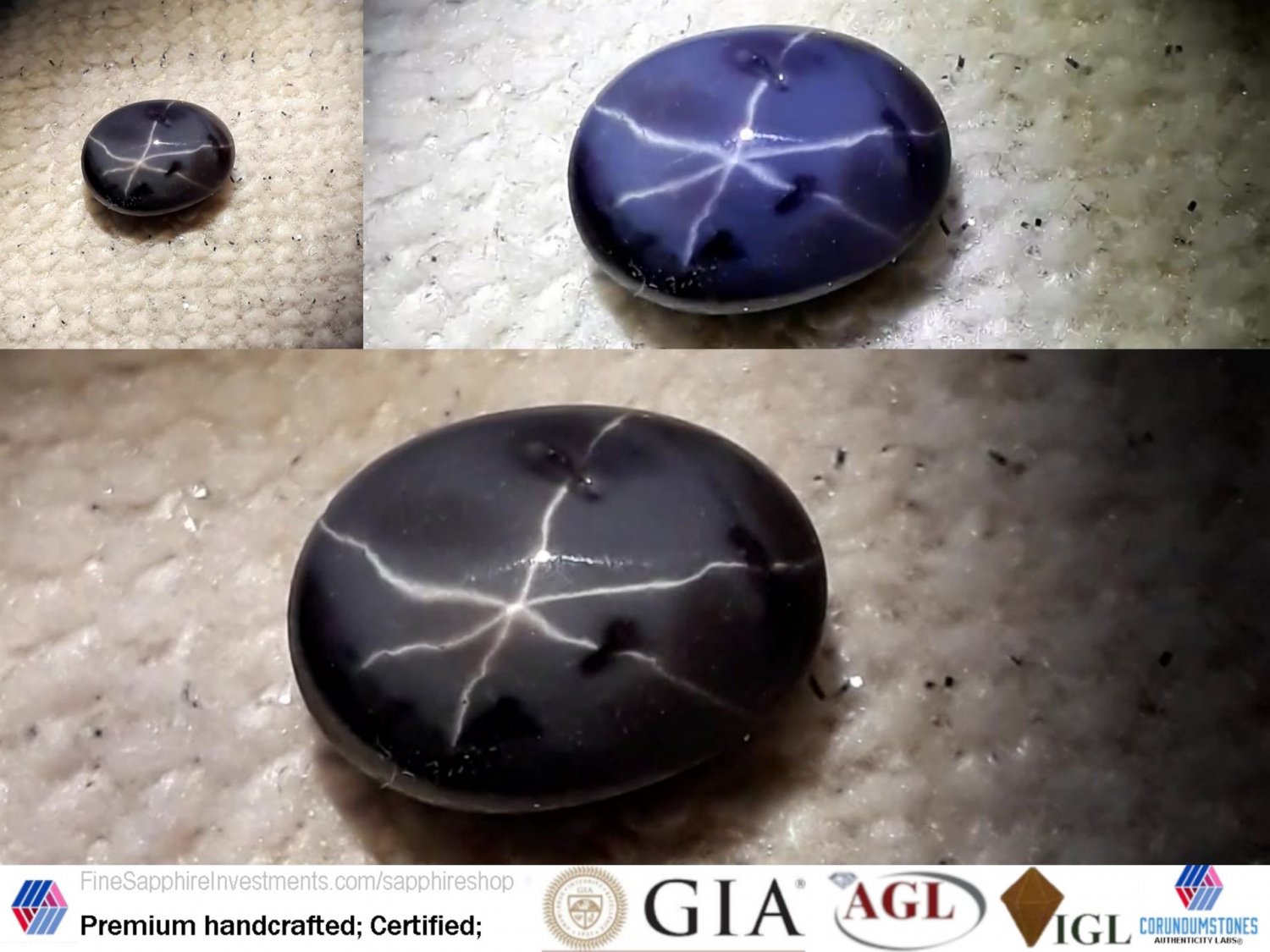 2.15 ct GIA untreated black Ceylon Star Spinel, GIA premium handcrafted step cut with lustrous finis