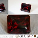 5.60 ct  Untreated Garnet, Orangish-Red custom cushion rectangular step cut Sri Lanka