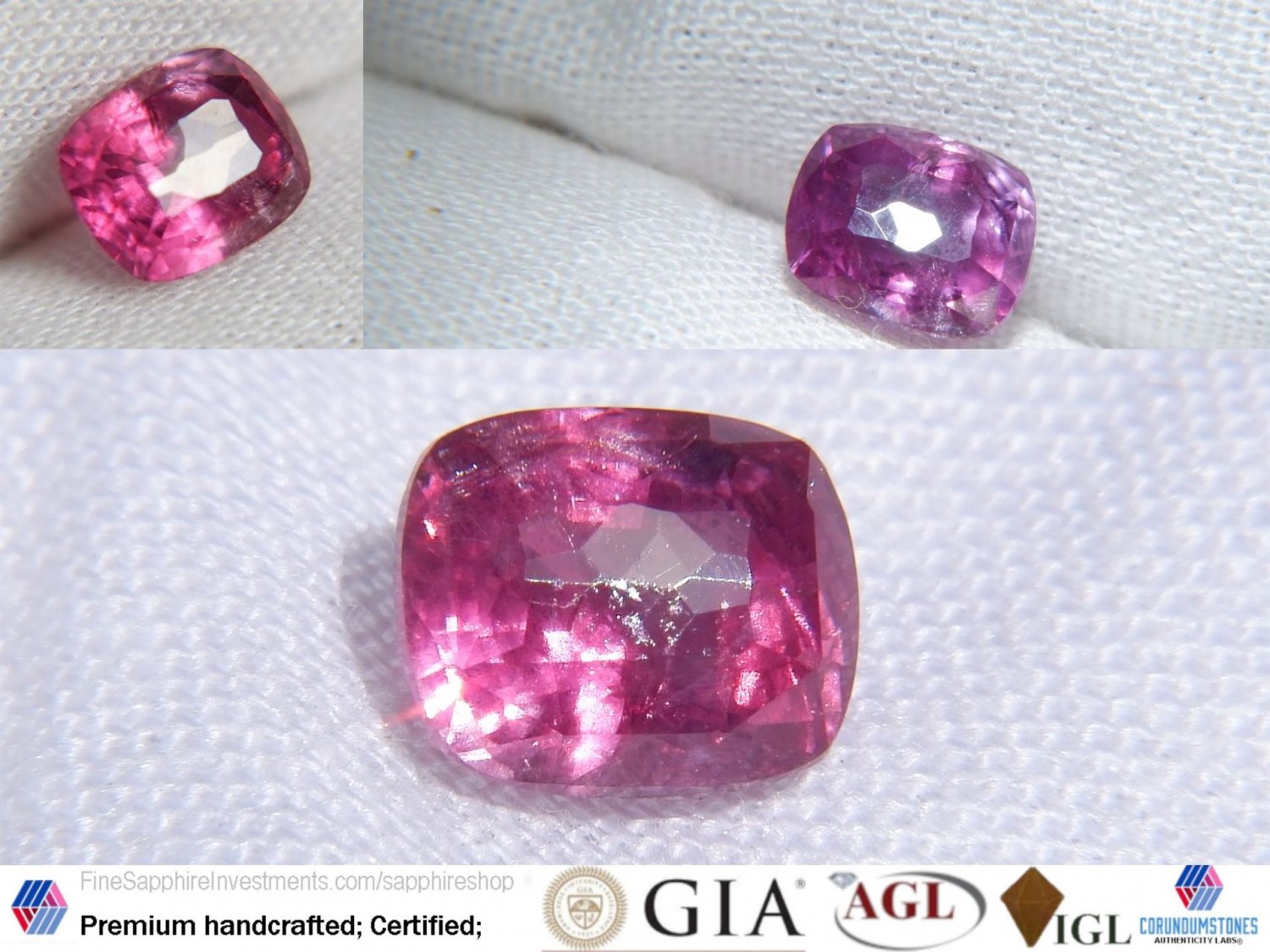 1.042 ct IGL color-change Rhodolite Garnet, handcrafted, IGL Premium Brilliant Round Cut with tablel