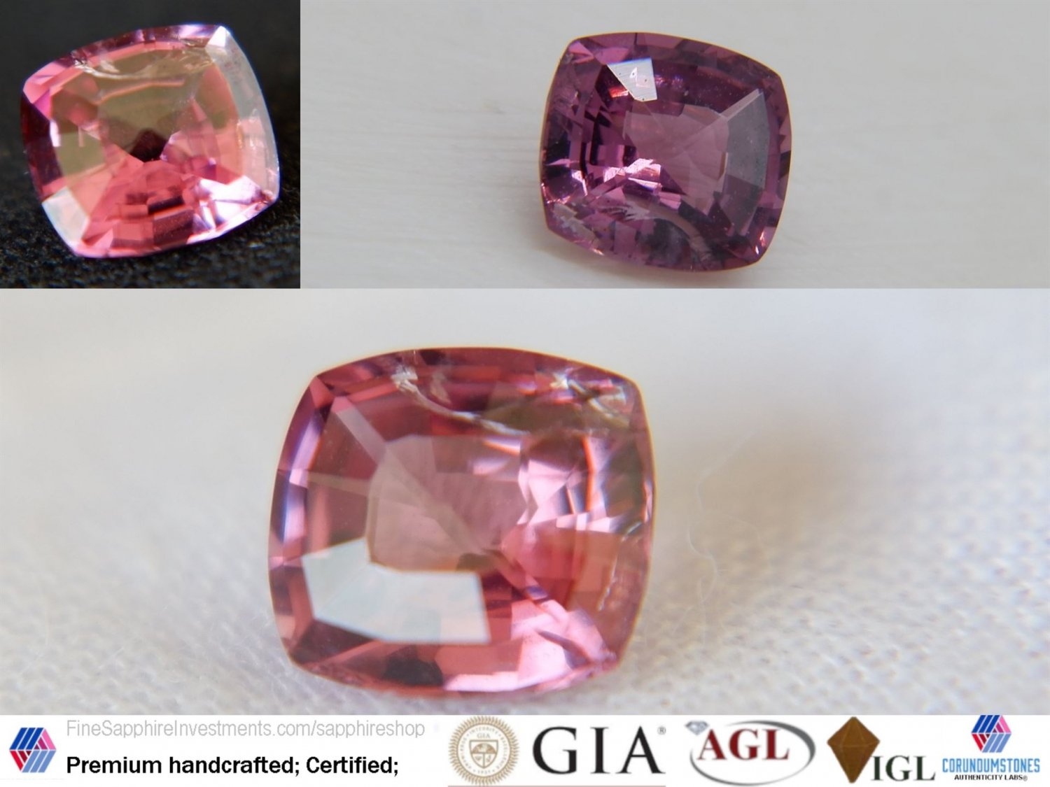 0.77 ct  Spinel, Rare Red-Pink Ceylon, premium cut premium handcrafted step cuts with lustrous finis