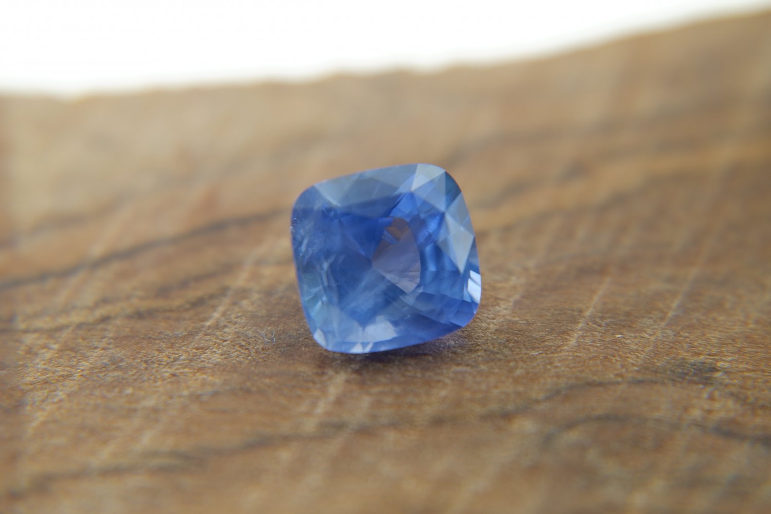  Velvet Blue Sapphire, unheated, handcrafted cut premium handcrafted checkerboard table, antique cus