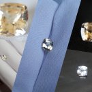  Vivid Pastel Yellow handcrafted Sapphire, GIA premium handcrafted square cushion tableless lustrous