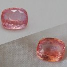 CSL Padparadscha sapphire, true sunset-color, GIA premium handcrafted rectangular cushion cut with l