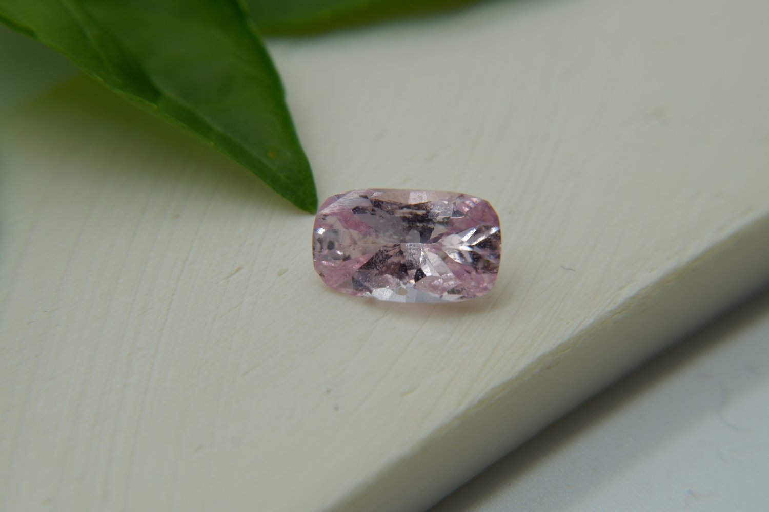  Pastel Pink Sapphire, design cut premium handcrafted rectangular cut with lustrous finish, rectangu