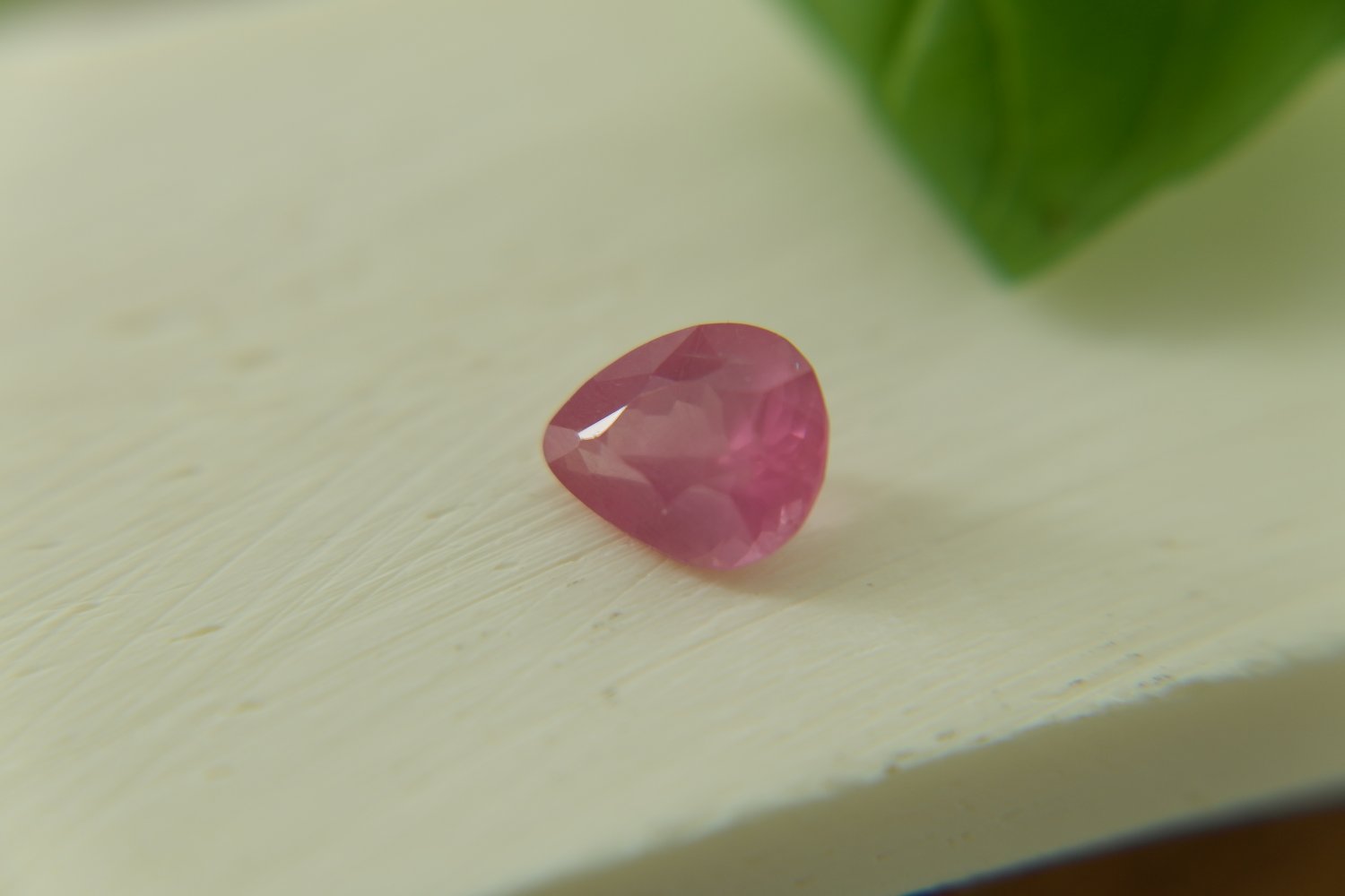  RARE: Neon Pink Mahenge Spinel, designer cut premium handcrafted pear cut with lustrous finish Tanz