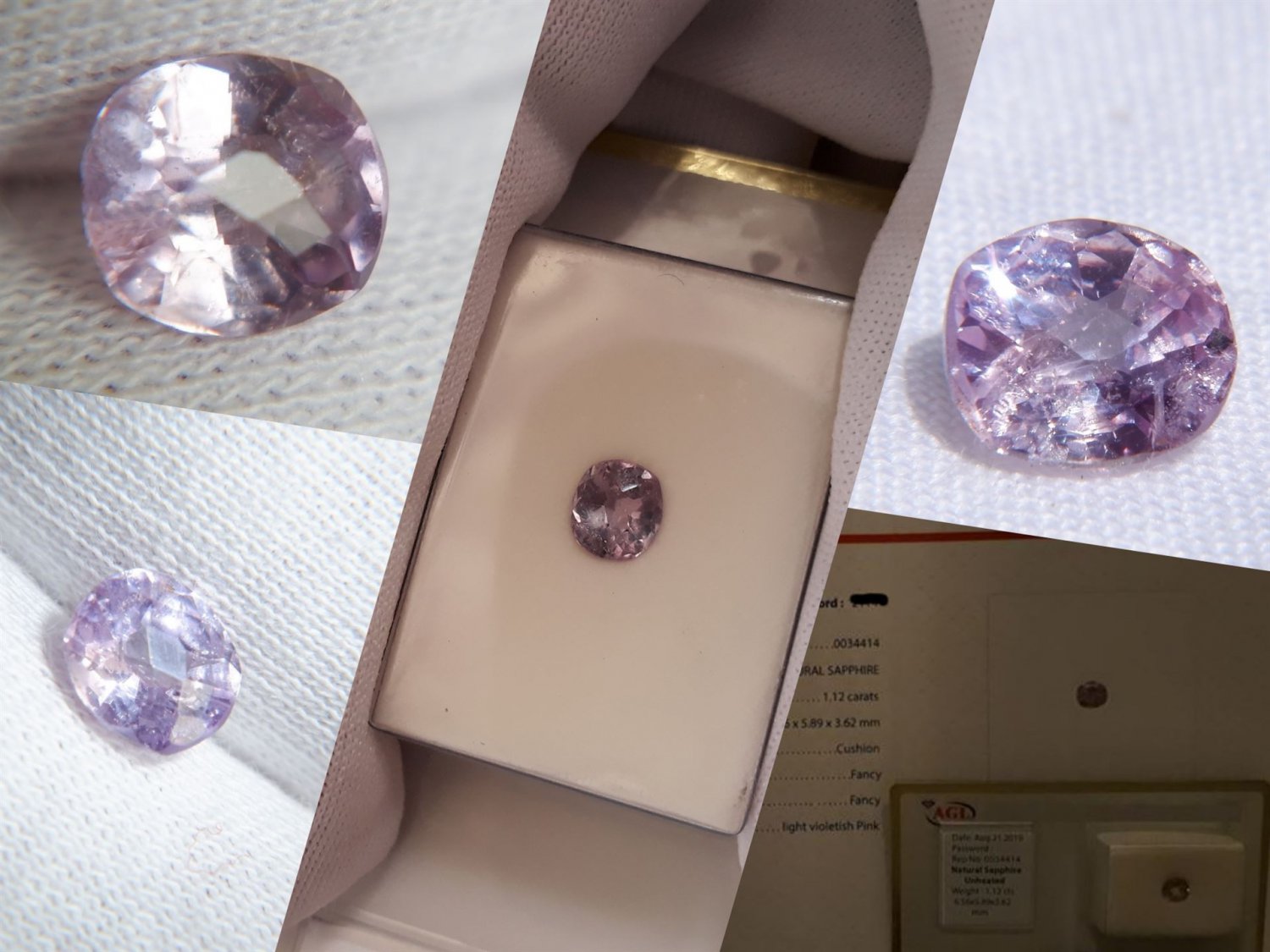 Violet Sapphire - Rectangular - 1.12 ct - AGL certified