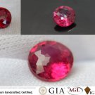 Rubellite - Round - 1.27 ct - COR certified