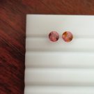 Pink Tourmaline Pair - Round - 0.90 ct - COR certified
