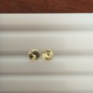 Yellow Sapphire Earrings Pair - Round - 1 ct - COR certified
