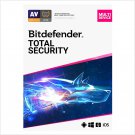 Bitdefender Total Security (5 Devices) for Windows, Android, iOS, MacOS | 1-Year Subscription - ESD