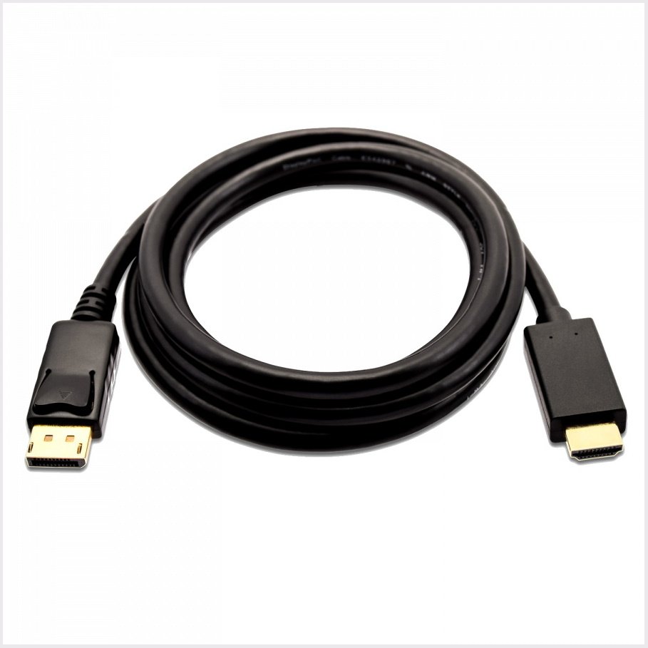 V7 DisplayPort to HDMI CABLE 2M 6FT Black Cable 21.6GBPS 4K UHD