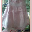 Pink Cotton Emroidery Dress