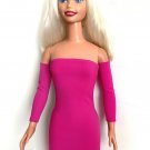 Cocktail Dress (Mini Dress) for My Size Barbie Doll. Fuchsia Dark-Pink. New