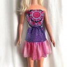 Purple Pink Mini Skirt, Multicolor Mandala Print Top for My Size Barbie Doll New
