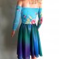 Light Blue Top & Purple-blue-green Skirt for My Size Barbie Doll. New