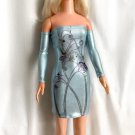 Elegant Glitter Mini Dress for My Size Barbie Doll. New, super sparkling, OOAK