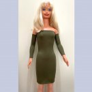 Dark khaki-green Mini Dress Bodycon for My Size Barbie Doll 36" New Dark khaki-green Mini Dress Bodycon for My Size Barbie Doll 36" New