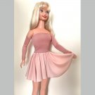 Clothes set for My Size Barbie doll: mini skirt, top, sleeves. Pink. New