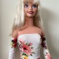 Clothes for My Size Barbie doll. Multicolor skirt, top, sleeves. Floral print