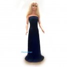 Long Dress for My Size Barbie Doll. New. Dark Navy-Blue Gown