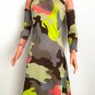 Long Dress for My Size Barbie Doll 36". Multicolor (army camouflage colors) New