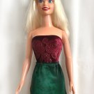Velvet Top with Roses & Dark-Green Velvet Skirt for My Size Barbie Doll 36" New