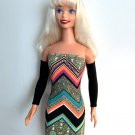 Multicolor mini dress bodycon for My Size Barbie Doll 36". New ~02
