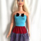 Top & Mini Skirt for My Size Barbie Doll. Sparkly polka dots ;)