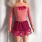 Salmon-Pink Top & Dark-Pink Sparkly Mini Skirt for My Size Barbie Doll 36" ~New~