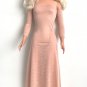 Long Dress for My Size Barbie Doll. Beige with pink shade. Can be sleep gown New