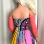 Multicolor Patchwork Skirt & Mandala Print Top for My Size Barbie Doll. OOAK New