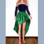 Dark-blue Green clothes set (top & satin skirt) for My Size Barbie Doll. New