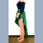 Dark-blue Green clothes set (top & satin skirt) for My Size Barbie Doll. New