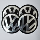METAL STICKERS WHEELS CENTER CAPS  4pcs vw 90mm 3.54" domed