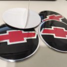 METAL STICKERS WHEELS CENTER CAPS  4pcs chevrolet 90mm 3.54" domed