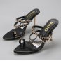 Peep-toe slip-on sandals 9cm high heels