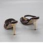 Peep-toe slip-on sandals 9cm high heels